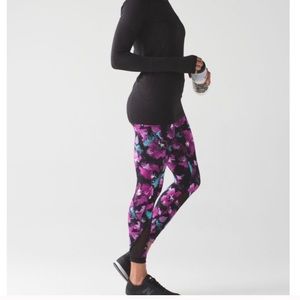 Lululemon Inspire Tight II Midnight Bloom Black 8